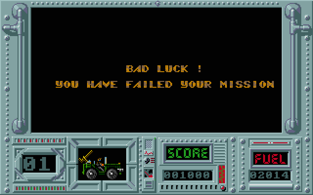 Army Moves Atari ST Screenshot: Game over.