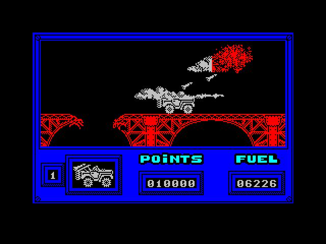 Army Moves ZX Spectrum Screenshot: Helicopter destroyed...