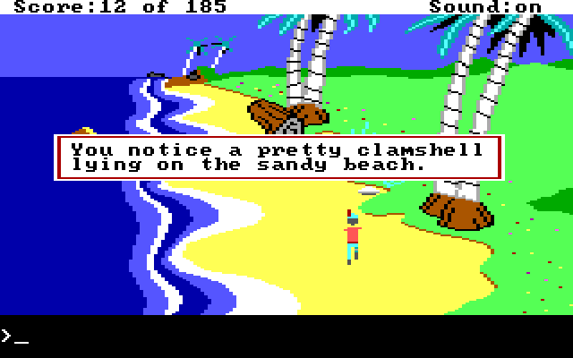 King's Quest II: Romancing the Throne IBM PC/Compatibles Screenshot: Be sure to examine all items you can...