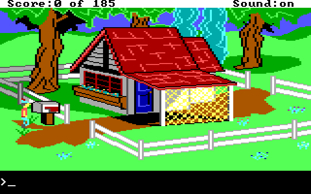 King's Quest II: Romancing the Throne IBM PC/Compatibles Screenshot: Outside a house.