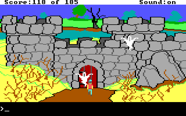 King's Quest II: Romancing the Throne IBM PC/Compatibles Screenshot: Ghosts...spooky!