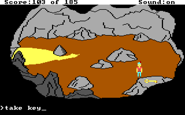 King's Quest II: Romancing the Throne IBM PC/Compatibles Screenshot: A key! This is what I need...