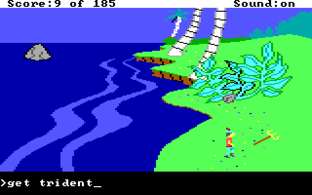 King's Quest II: Romancing the Throne IBM PC/Compatibles Screenshot: Someone lost their trident...