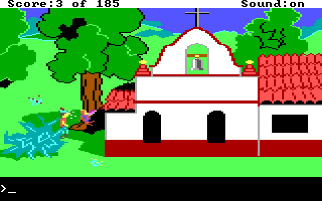 King's Quest II: Romancing the Throne IBM PC/Compatibles Screenshot: A fairy provides a magic spell.