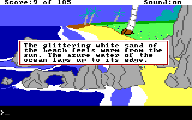 King's Quest II: Romancing the Throne IBM PC/Compatibles Screenshot: A description of the area.