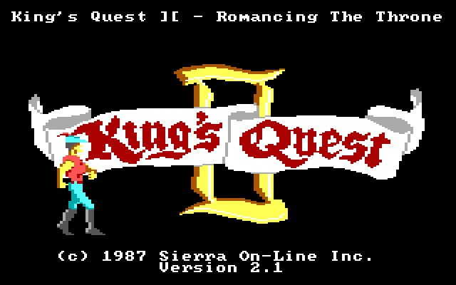 King's Quest II: Romancing the Throne IBM PC/Compatibles Screenshot: Title screen.