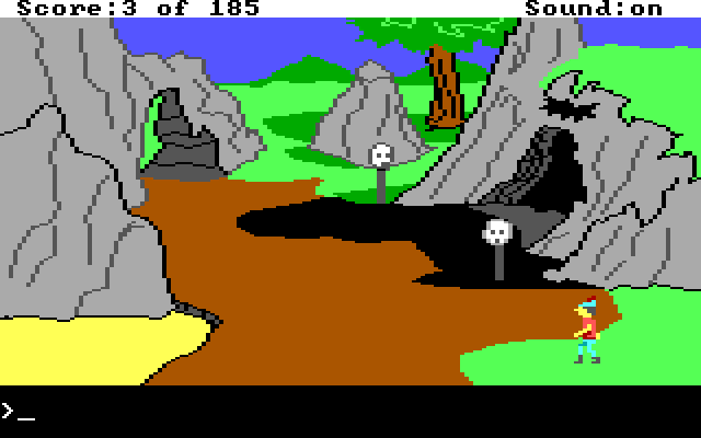 King's Quest II: Romancing the Throne IBM PC/Compatibles Screenshot: This area looks dangerous!