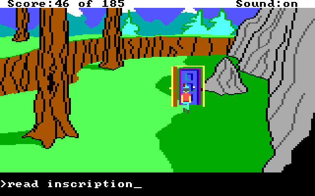 King's Quest II: Romancing the Throne IBM PC/Compatibles Screenshot: Oh drat, another door?!