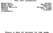 King's Quest II: Romancing the Throne for IBM PC/Compatibles - The inventory screen.