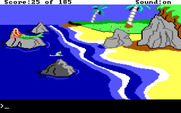 King's Quest II: Romancing the Throne for IBM PC/Compatibles - Swimming to greet a mermaid...
