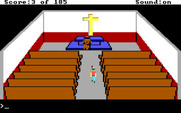 King's Quest II: Romancing the Throne for IBM PC/Compatibles - A monk is praying...