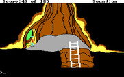 King's Quest II: Romancing the Throne for IBM PC/Compatibles - Entering a tree house.