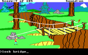 King's Quest II: Romancing the Throne for IBM PC/Compatibles - This bridge is dangerous...cross too many times, and it will collapse.
