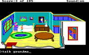 King's Quest II: Romancing the Throne for IBM PC/Compatibles - Inside the house; grandma isn't feeling well.