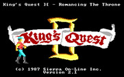 King's Quest II: Romancing the Throne for IBM PC/Compatibles - Title screen.