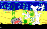 King's Quest II: Romancing the Throne for IBM PC/Compatibles - Riding a seahorse continued...