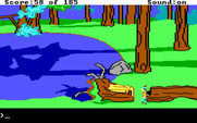 King's Quest II: Romancing the Throne for IBM PC/Compatibles - Anything hidden in this hollow log?