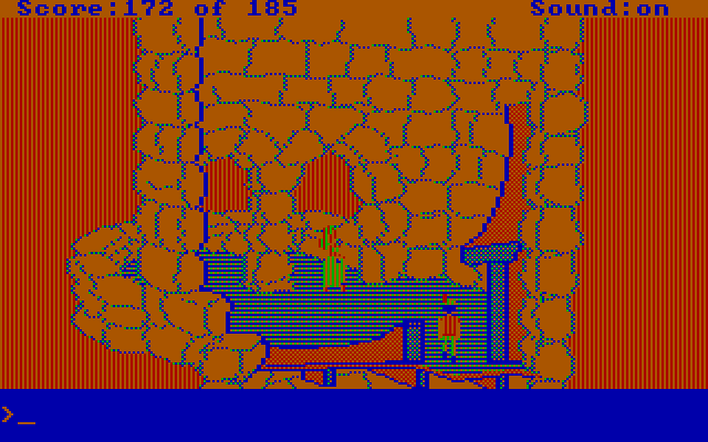 King's Quest II: Romancing the Throne IBM PC/Compatibles Screenshot: Found a girl trapped in the tower!