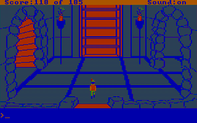 King's Quest II: Romancing the Throne IBM PC/Compatibles Screenshot: Entrance to a castle.