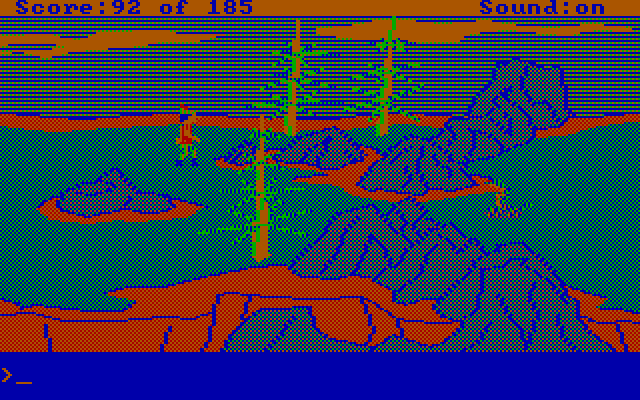 King's Quest II: Romancing the Throne IBM PC/Compatibles Screenshot: Watch out for deadly snakes!