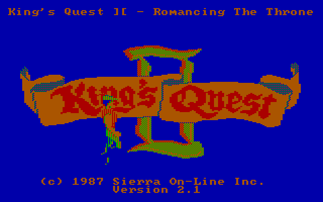 King's Quest II: Romancing the Throne IBM PC/Compatibles Screenshot: Title screen.