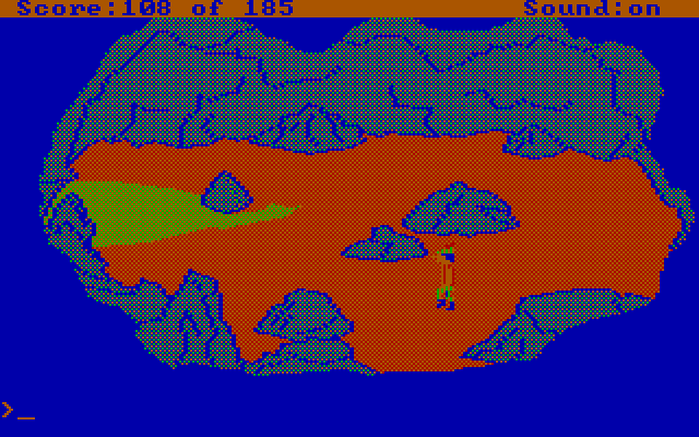 King's Quest II: Romancing the Throne IBM PC/Compatibles Screenshot: Anything in this cave?