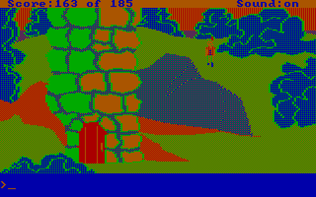 King's Quest II: Romancing the Throne IBM PC/Compatibles Screenshot: Entering another castle...