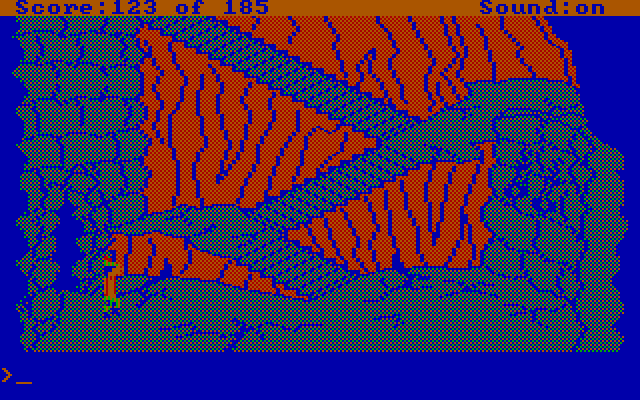 King's Quest II: Romancing the Throne IBM PC/Compatibles Screenshot: Yet another windy staircase.