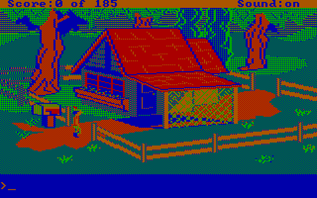 King's Quest II: Romancing the Throne IBM PC/Compatibles Screenshot: There is a house here!