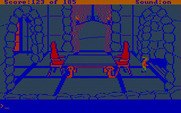 King's Quest II: Romancing the Throne for IBM PC/Compatibles - About to head downstairs...