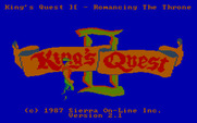 King's Quest II: Romancing the Throne for IBM PC/Compatibles - Title screen.