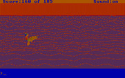 King's Quest II: Romancing the Throne for IBM PC/Compatibles - Riding a fish across the ocean...