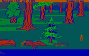 King's Quest II: Romancing the Throne for IBM PC/Compatibles - One of many forest locations.