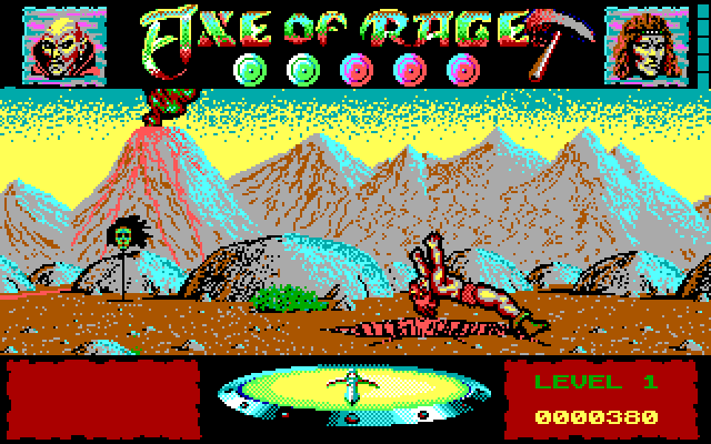Axe of Rage IBM PC/Compatibles Screenshot: Careful, don't fall in the hole!