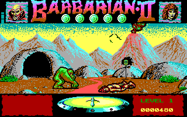 Axe of Rage IBM PC/Compatibles Screenshot: Lost this fight...