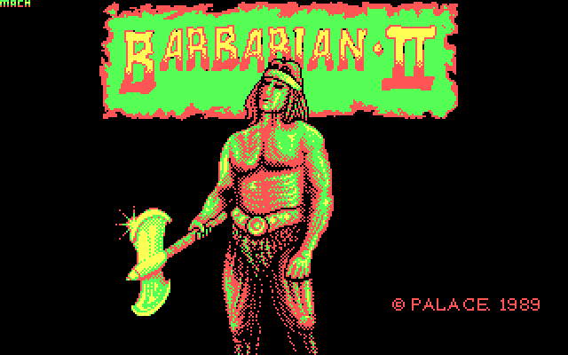 Axe of Rage IBM PC/Compatibles Screenshot: Title screen (European version).