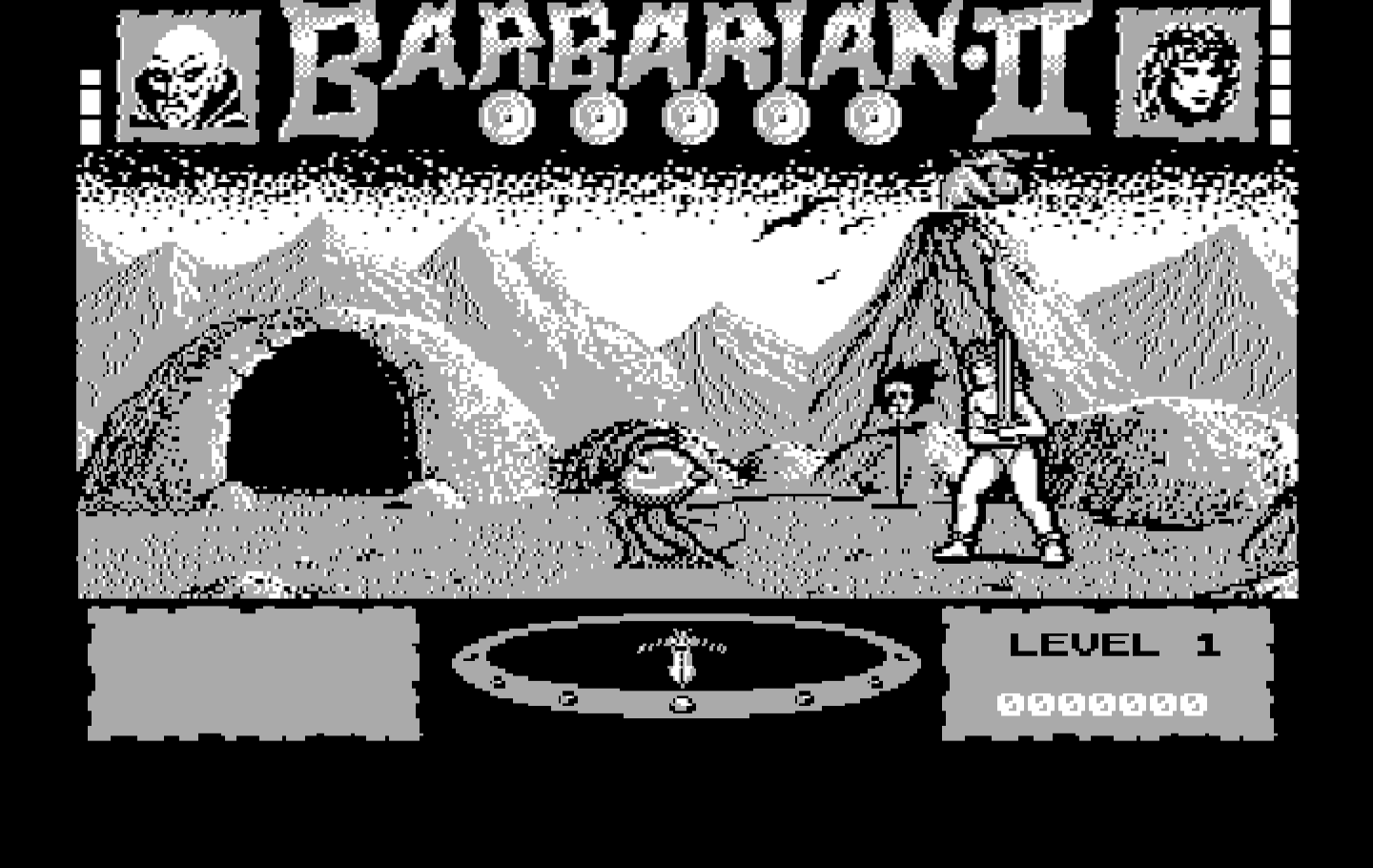 Axe of Rage IBM PC/Compatibles Screenshot: The female warrior begins a fight.