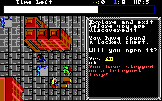 Hillsfar IBM PC/Compatibles Screenshot: Oh no, I stepped on a teleport trap!