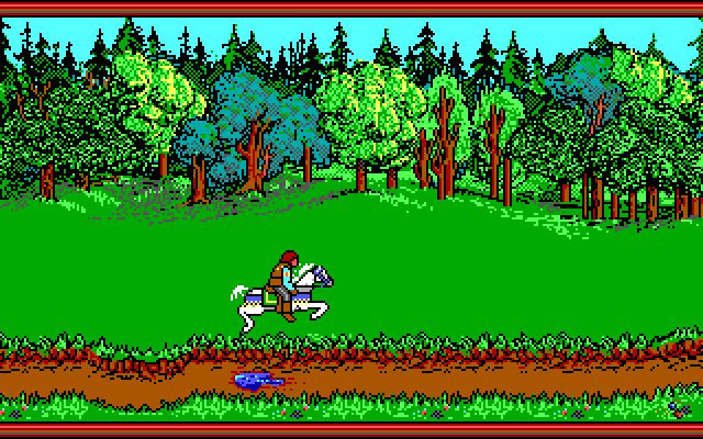 Hillsfar IBM PC/Compatibles Screenshot: Leap over obstacles...