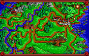 Hillsfar for IBM PC/Compatibles - The world map view.