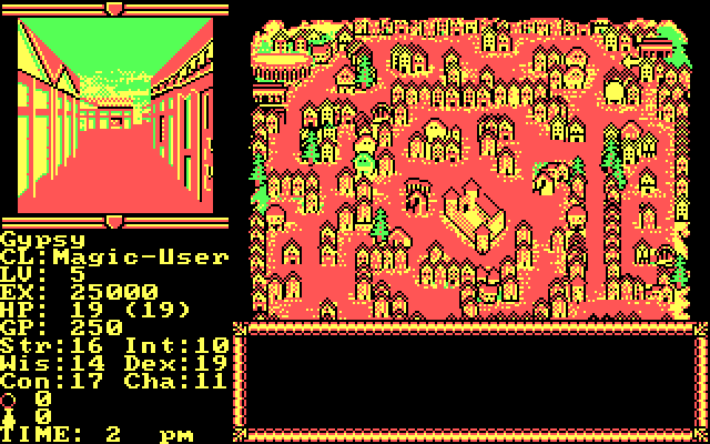 Hillsfar IBM PC/Compatibles Screenshot: City view.