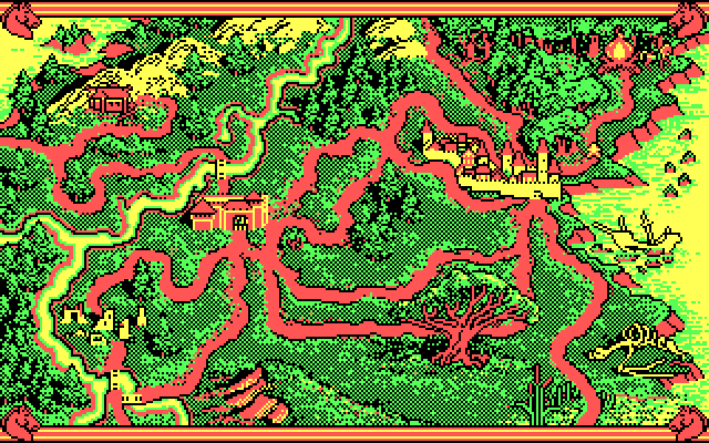 Hillsfar IBM PC/Compatibles Screenshot: The world map...
