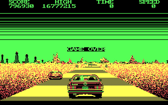 Crazy Cars IBM PC/Compatibles Screenshot: I ran out of time...