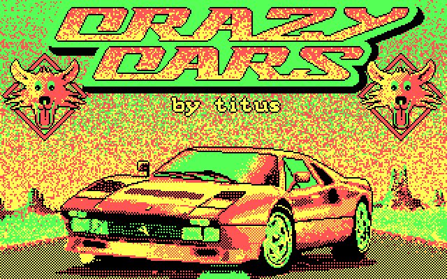 Crazy Cars IBM PC/Compatibles Screenshot: Title screen.