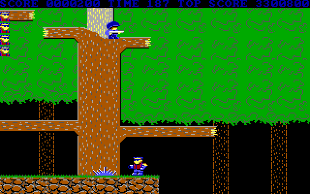 Bionic Commando IBM PC/Compatibles Screenshot: Which way can I go from here?