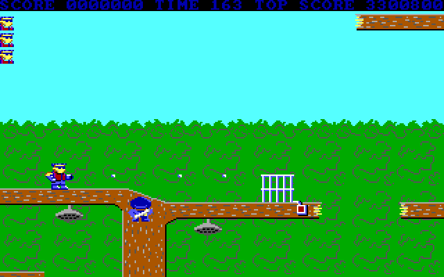 Bionic Commando IBM PC/Compatibles Screenshot: One enemy down, but they just keep appearing!