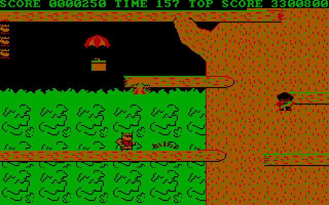 Bionic Commando IBM PC/Compatibles Screenshot: A bonus item is arriving!