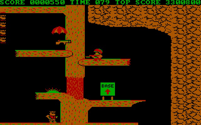 Bionic Commando IBM PC/Compatibles Screenshot: Looks like the base is up from here!