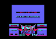 Bionic Commando for Amstrad CPC - Main menu.