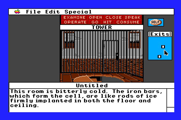 Uninvited Apple IIgs Screenshot: Hmm, looks like a dead end.
